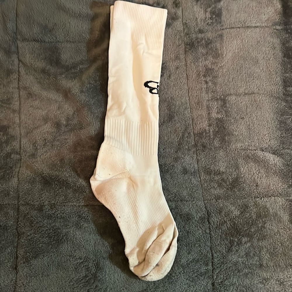 Women’s white Boombah softball socks